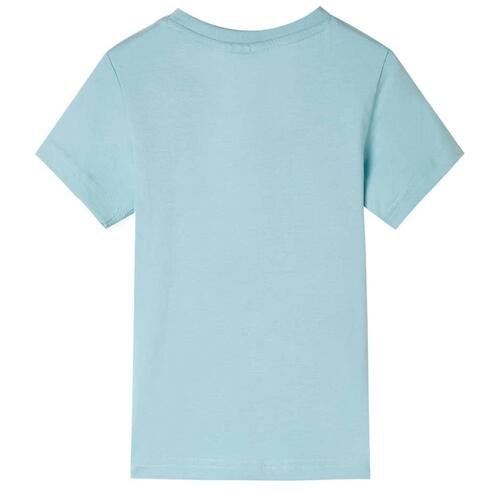 T-shirt til børn str. 104 akvamarinblå