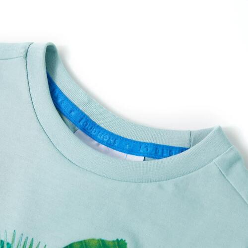 T-shirt til børn str. 104 akvamarinblå