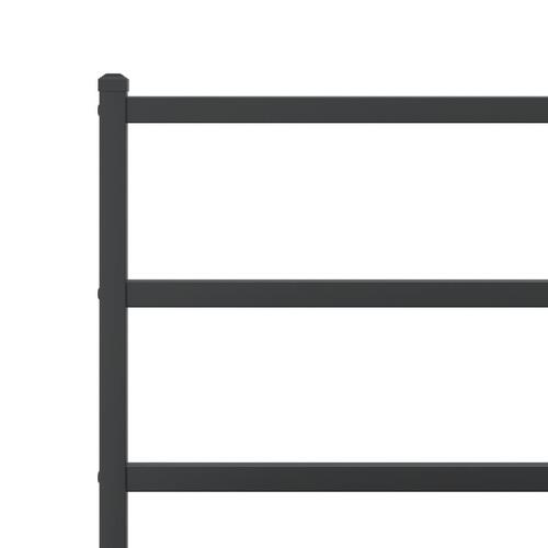 Sengeramme med sengegavl 140x190 cm metal sort