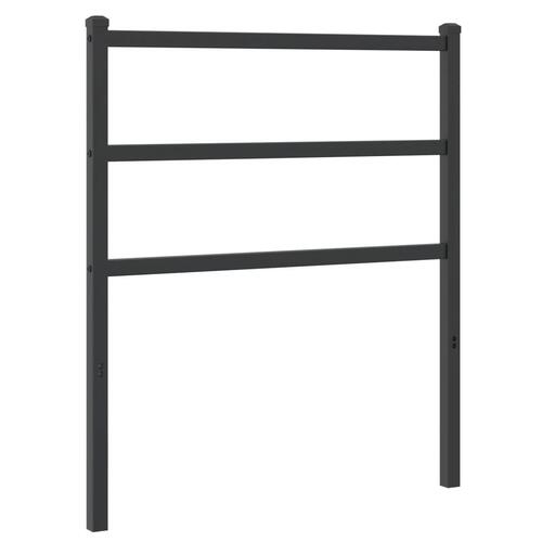 Sengegavl 80 cm metal sort