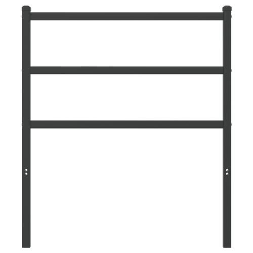 Sengegavl 80 cm metal sort
