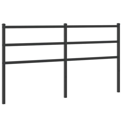 Sengegavl 160 cm metal sort