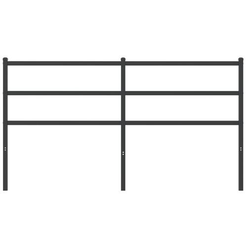 Sengegavl 160 cm metal sort