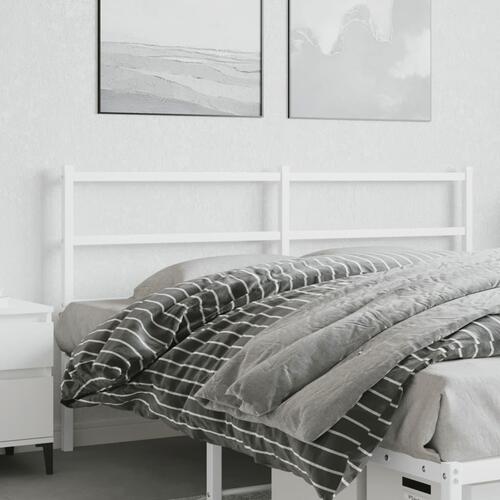 Sengegavl 160 cm metal hvid