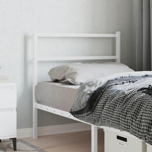 Sengegavl 90 cm metal hvid