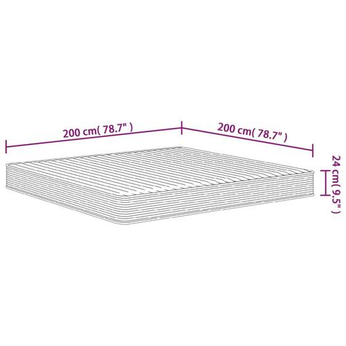 Skummadras 200x200 cm medium blød