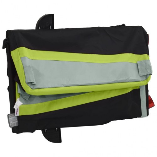 Cykelanhænger 45 kg - jern, sort/grøn