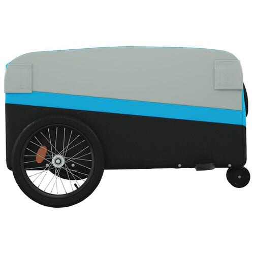 Cykelanhænger 45 kg jern sort og blå