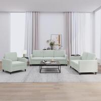 3 personers sofa velour lysegrå