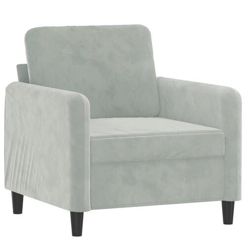 3 personers sofa velour lysegrå