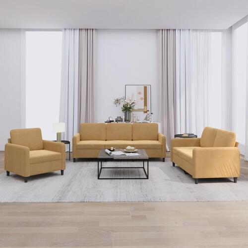 3 personers sofa velour brun