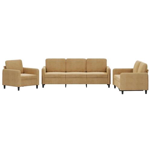 3 personers sofa velour brun