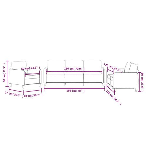 3 personers sofa velour brun