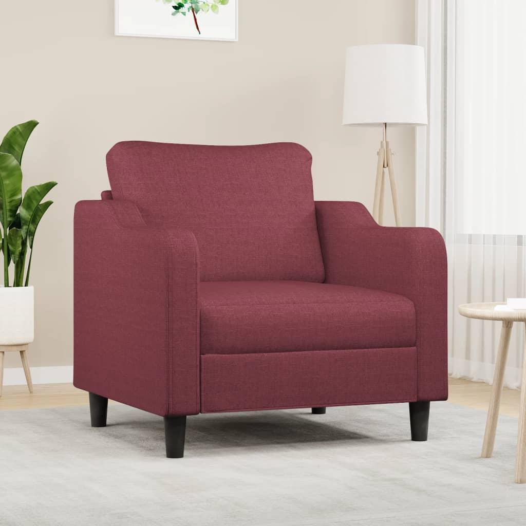 Lænestol 60 cm stof vinrød