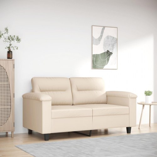 2-personers sofa i mikrofiber 120 cm - beige