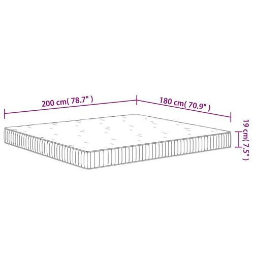 Springmadras med pocket-fjedre medium 180x200 cm