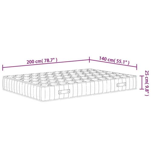 Springmadras m. pocket-fjedre medium fasthed 140x190 cm
