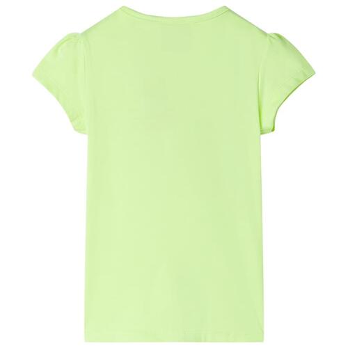 T-shirt til børn str. 116 neongul