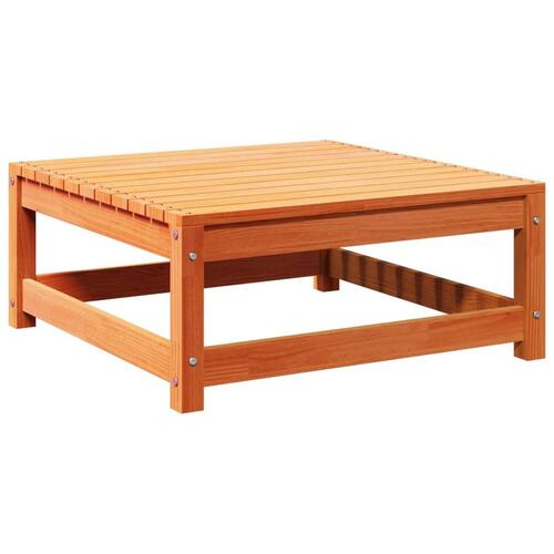 Haveskammel 70x70x30 cm massivt fyrretræ brun