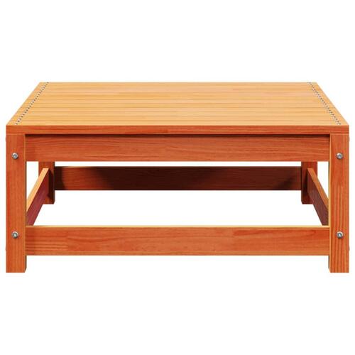 Haveskammel 70x70x30 cm massivt fyrretræ brun