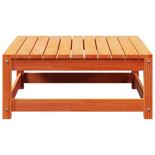 Haveskammel 70x70x30 cm massivt fyrretræ brun