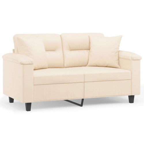 2-personers sofa med puder - beige