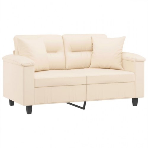 2-personers sofa med puder - beige