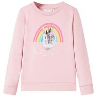 Sweatshirt til børn lys str. 128 lyserød