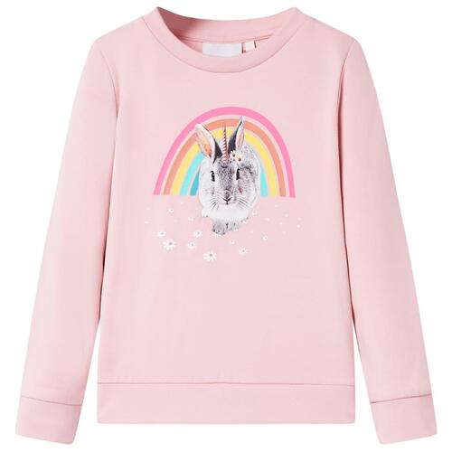 Sweatshirt til børn lys str. 128 lyserød