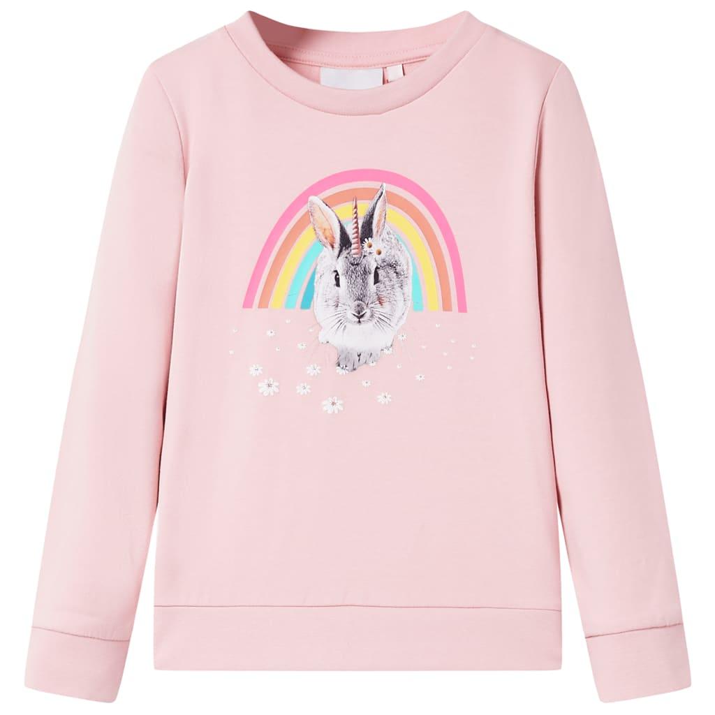 Sweatshirt til børn lys str. 128 lyserød