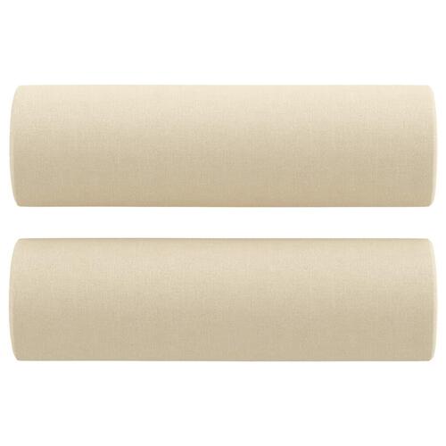 2 personers sofa med puder stof cremefarvet