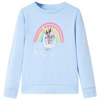 Sweatshirt til børn str. 116 lyseblå