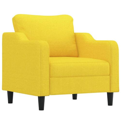 3 personers sofa med hynder stof lysegul