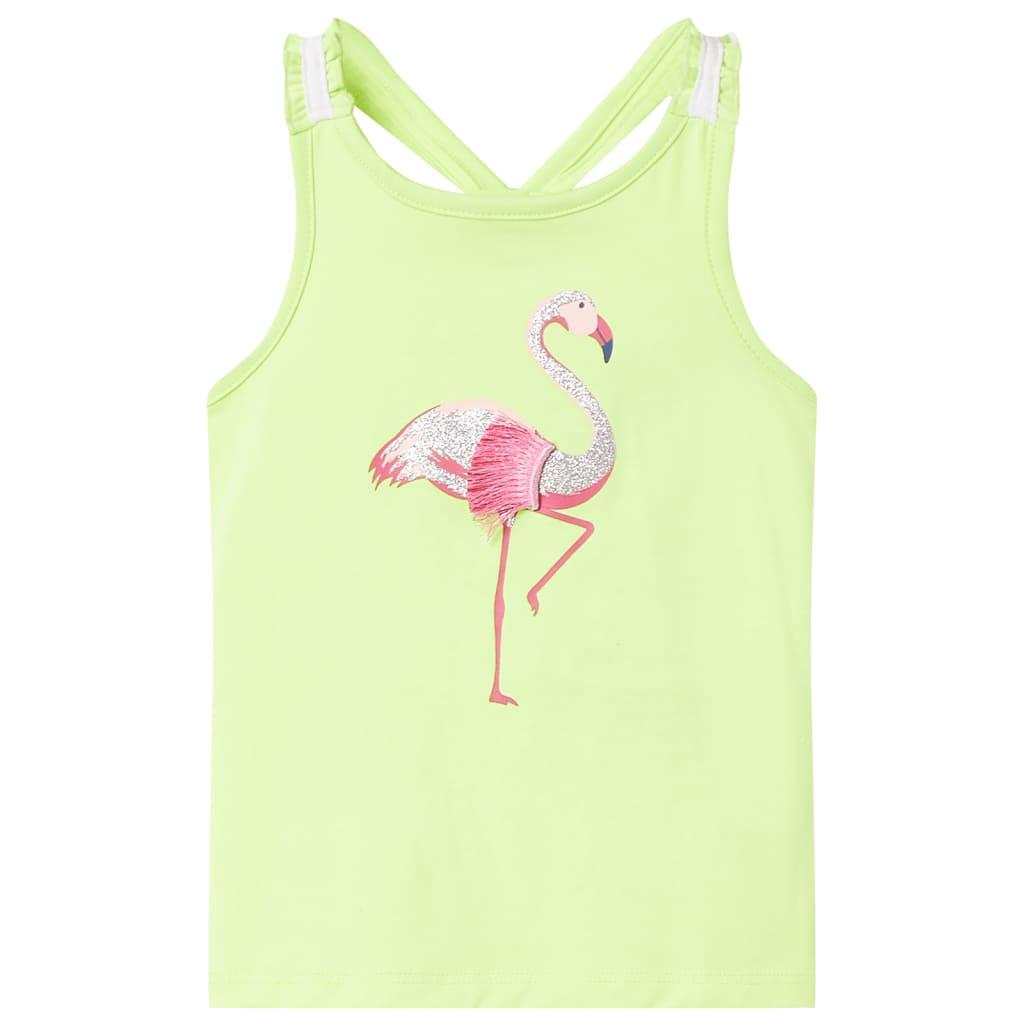 Tanktop til børn str. 92 neongul