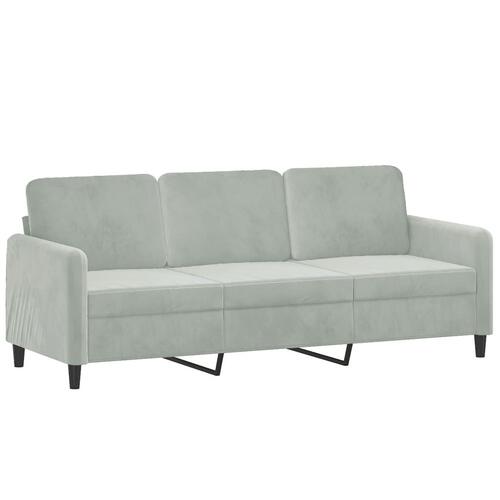 3 personers sofa velour lysegrå