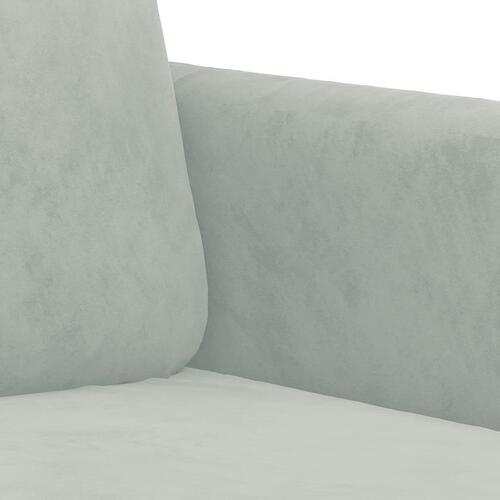 3 personers sofa velour lysegrå