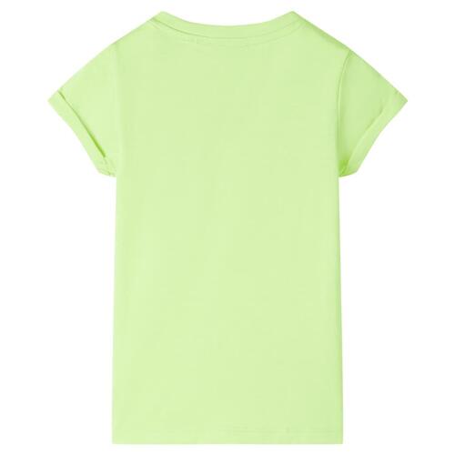 T-shirt til børn str. 104 neongul