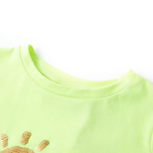 T-shirt til børn str. 104 neongul