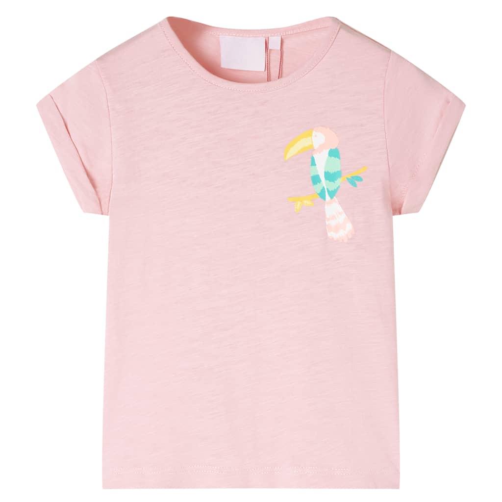 T-shirt til børn str. 116 lyserød billede