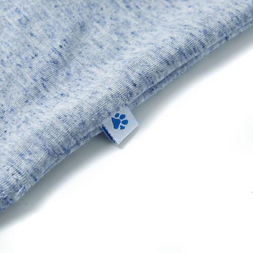 Kortærmet T-shirt til børn str. 92 blåmeleret