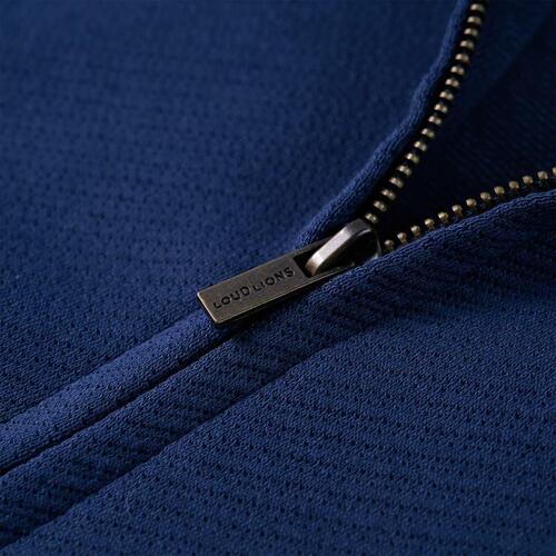 Sweatshirt til børn str. 116 med lynlås marineblå