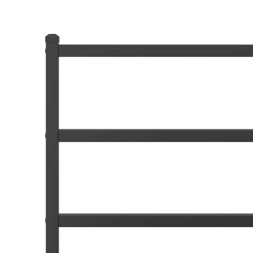 Sengeramme med sengegavl 120x200 cm metal sort