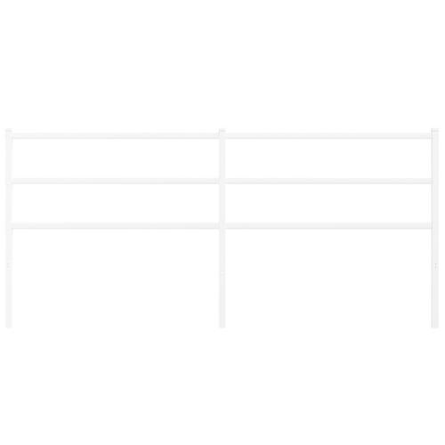 Sengegavl 200 cm metal hvid