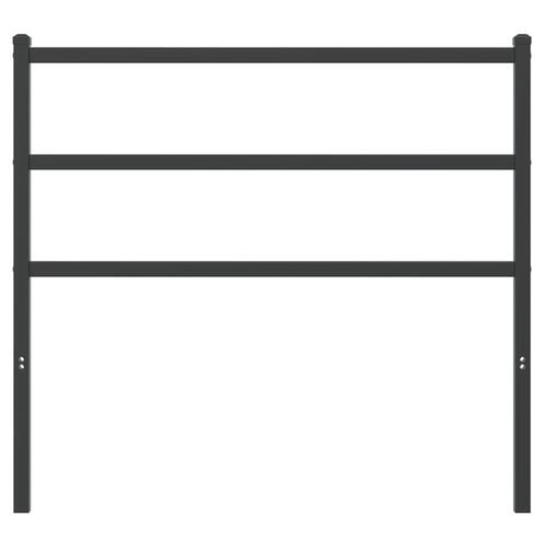 Sengegavl 100 cm metal sort