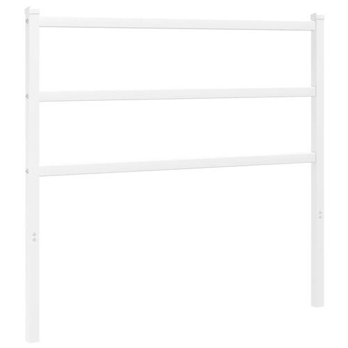 Sengegavl 107 cm metal hvid