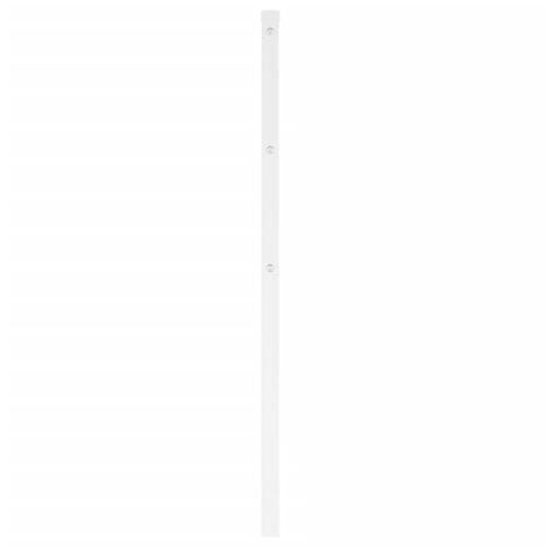 Sengegavl 107 cm metal hvid