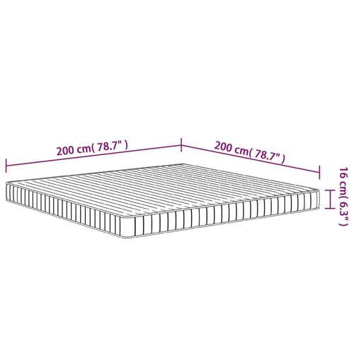 Skummadras 200x200 cm medium blød
