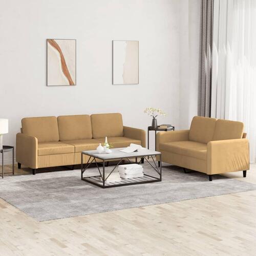 2 personers sofa velour brun