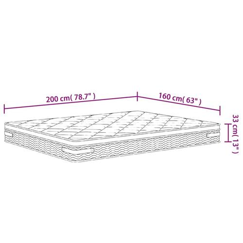 Springmadras pocket-fjedre mediumplus 160x200 cm Super Kingsize