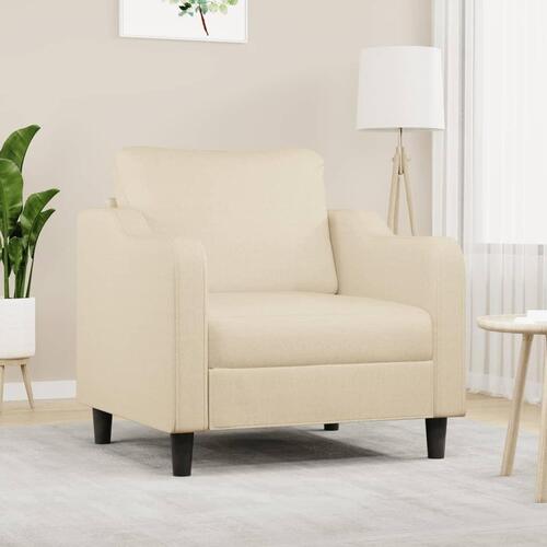 Lænestol 60 cm stof cremefarvet